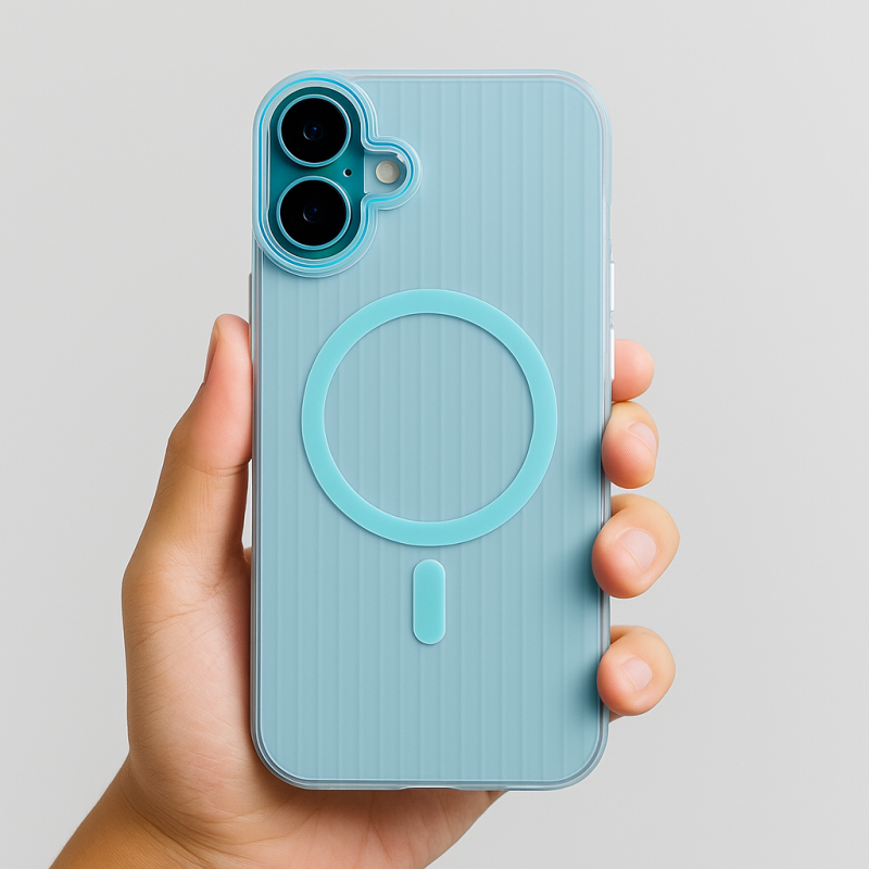 Corrugated Pattern Matte Hard PC With Magsafe Case for iPhone 16