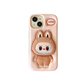 Labubu 3D Cartoon Silicone Case with Holder for iPhone 15