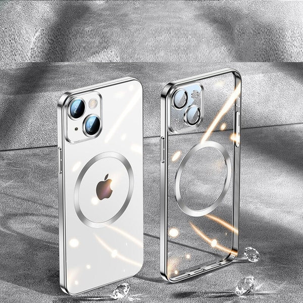 Magsafe Plating Transparent Case For iPhone 14