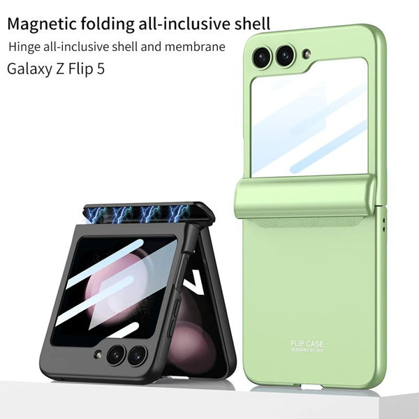 Magnetic Hinge Protection Matte Case for Galaxy Z Flip5