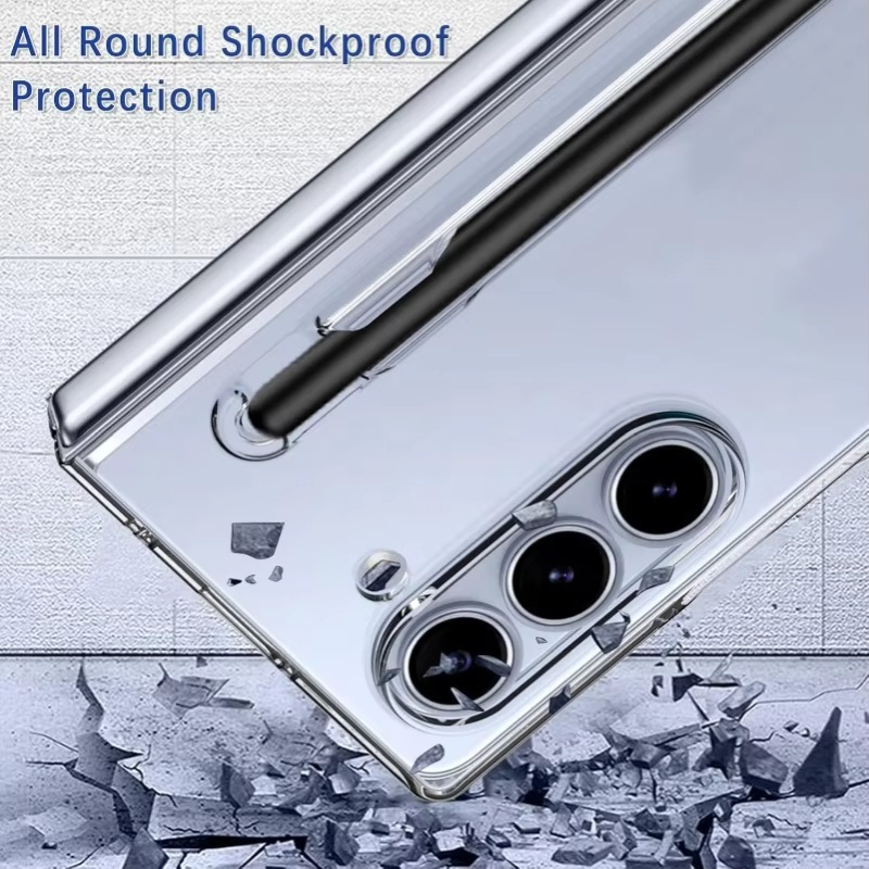 Crystal Clear Hard Case with S Pen Slot for Galaxy Z Fold5