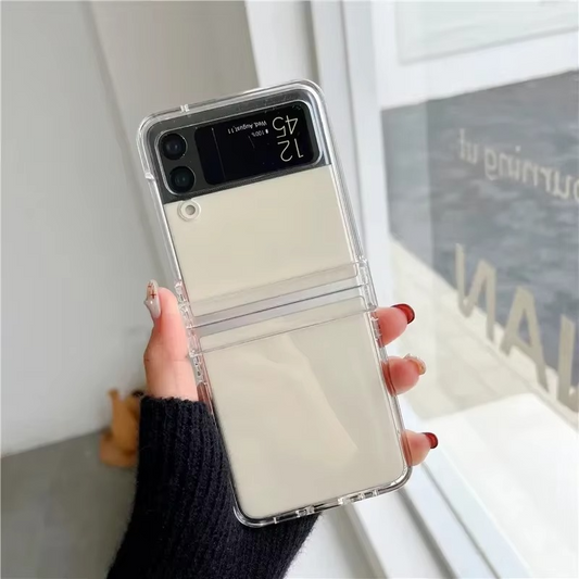 Crystal Clear Hinge Protection Hard Case for Galaxy Z Flip4