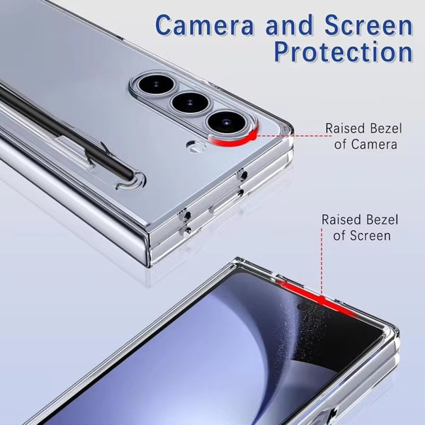 Crystal Clear Hard Case with S Pen Slot for Galaxy Z Fold6