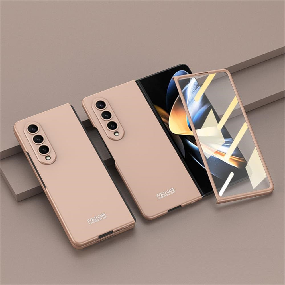 Ultra Thin Matte Case With Front Glass Protector for Galaxy Z Fold4