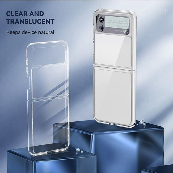 Crystal Clear Hard Glass Case for Galaxy Z Flip3