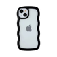 Trendy 3D Wave Transparent Bumper Cover for iPhone 15