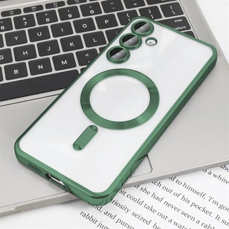 Magnetic Magsafe Plating Transparent Case For Galaxy S23