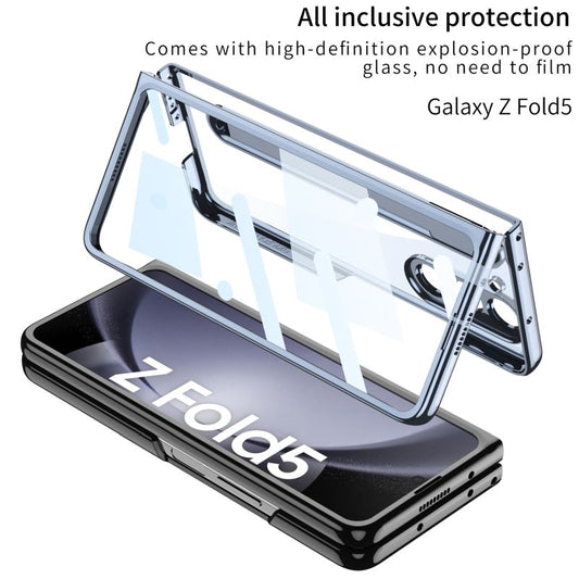 Electroplating Transparent HD PC Case With Pen for Galaxy Z Fold5