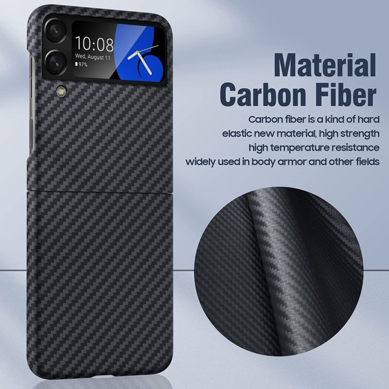 Ultra Thin Carbon Fiber Texture Hard Case For Galaxy Z Flip4