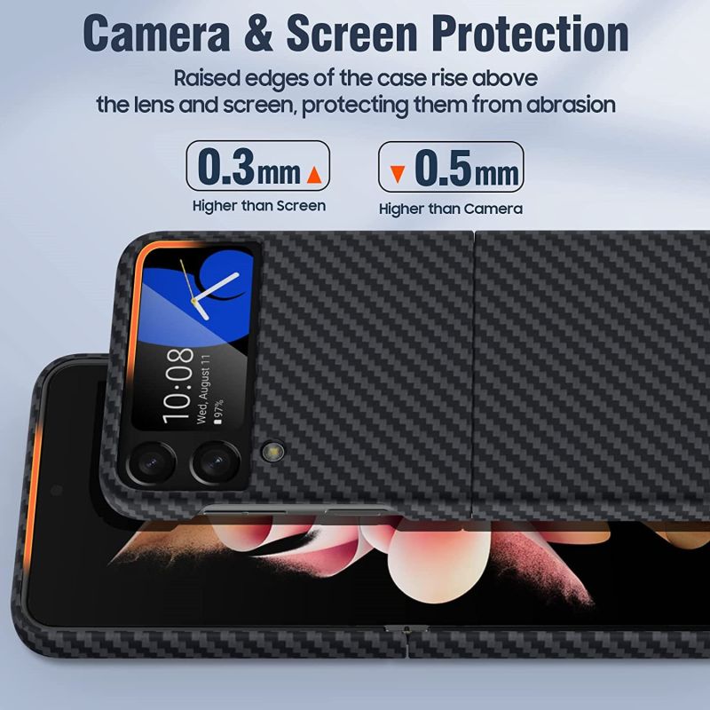 Ultra Thin Carbon Fiber Texture Hard Case For Galaxy Z Flip4