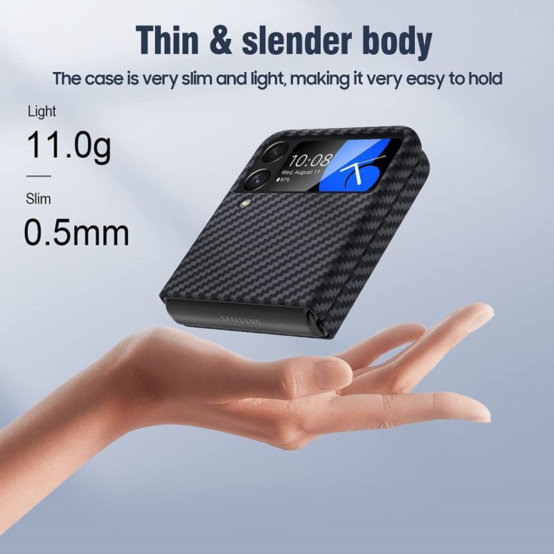 Ultra Thin Carbon Fiber Texture Hard Case For Galaxy Z Flip4