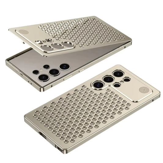Luxury Merc Inspired Metal Perfume Case for Galaxy 25 Ultra