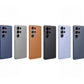 Metal Camera Ring Leather Case for Galaxy S25 Ultra
