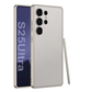 Plain Leather Metallic Electroplated Slim Case for Galaxy S25 Ultra
