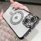 Sparkling Rhinestone Clear Case with Magsafe Lens Protection  for iPhone 15