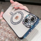 Sparkling Rhinestone Clear Case with Magsafe Lens Protection  for iPhone 15