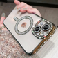 Sparkling Rhinestone Clear Case with Magsafe Lens Protection  for iPhone 15