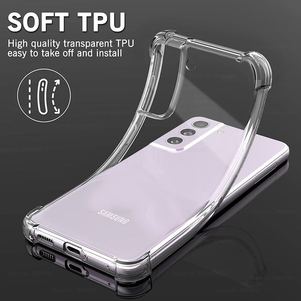 Shockproof Clear Case for Galaxy S21 FE 5G