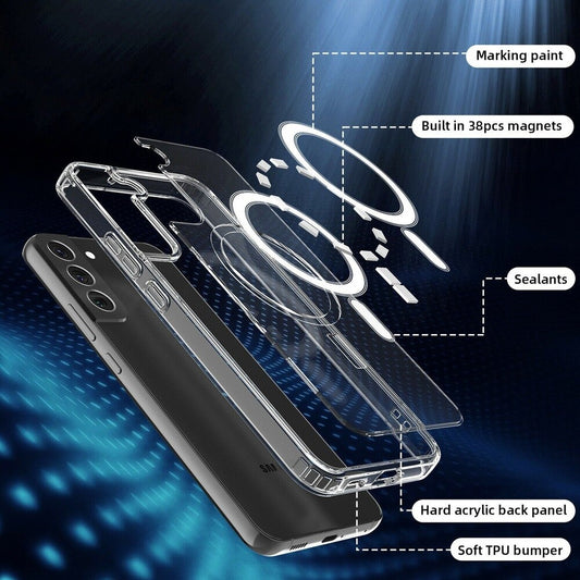 Magsafe Magnetic Transparent Case for Galaxy S22