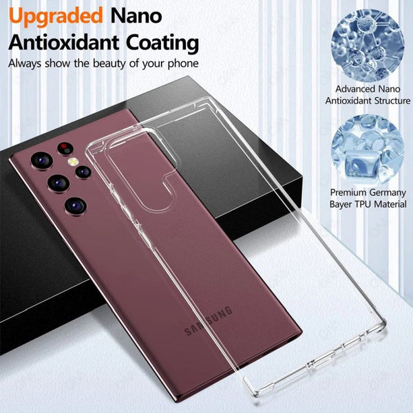 Soft TPU Transparent Case for Galaxy S22 Ultra