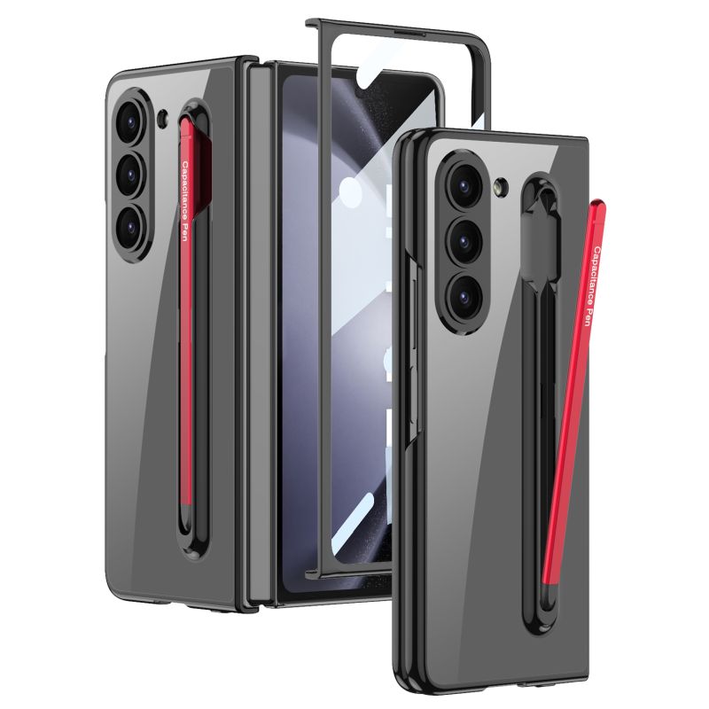 Electroplating Transparent HD PC Case With Pen for Galaxy Z Fold5