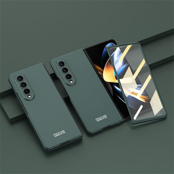 Ultra Thin Matte Case With Front Glass Protector for Galaxy Z Fold4