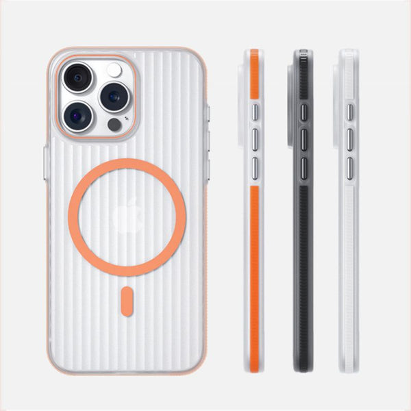 Corrugated Pattern Matte Hard PC With Magsafe Case - iPhone