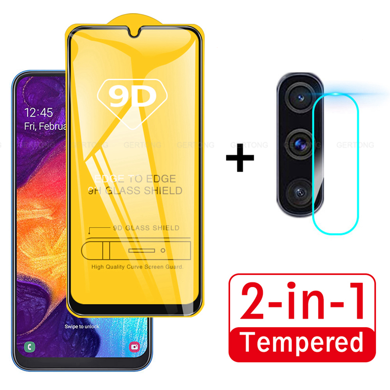 2 In 1 9D Tempered Glass & Camera Lens Screen Protector for Samsung Galaxy A50s