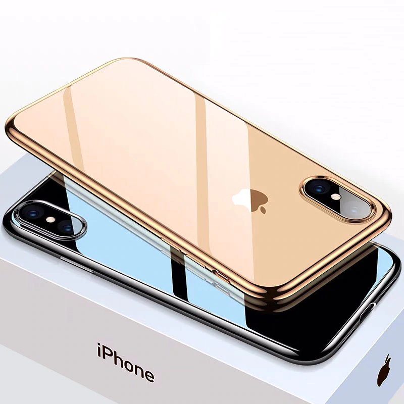 Luxury Electroplating Soft Edge Matte Texture Case for iPhone XS Max