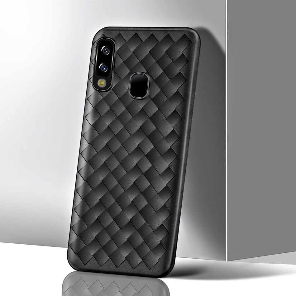 Luxury Ultra Thin Grid Weaving Case for Samsung Galaxy A30