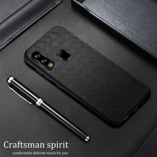 Luxury Ultra Thin Grid Weaving Case for Samsung Galaxy A30