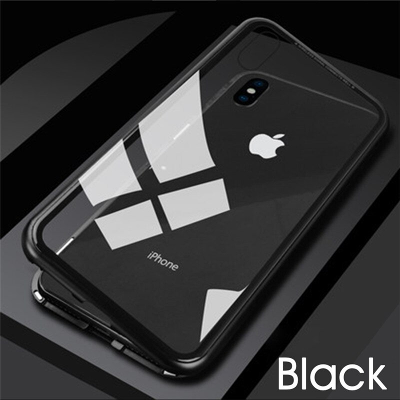 Magnetic Adsorption Glass Case for iPhone XS Max