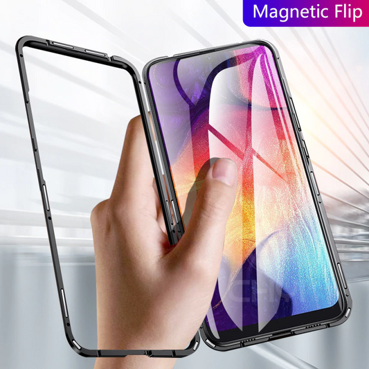 Magnetic Adsorption Clear Glass Case for Samsung Galaxy A50s