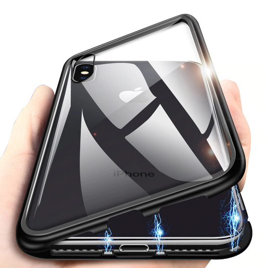 Magnetic Adsorption Glass Case for iPhone XS Max