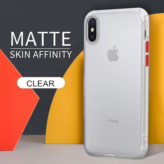 Luxury Shockproof Matte Finish Back Case for iPhone X