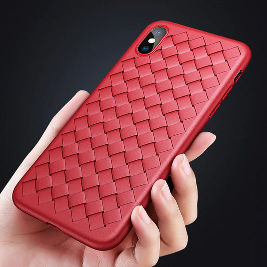 Luxury Ultra Thin Grid Weaving Case for iPhone XS