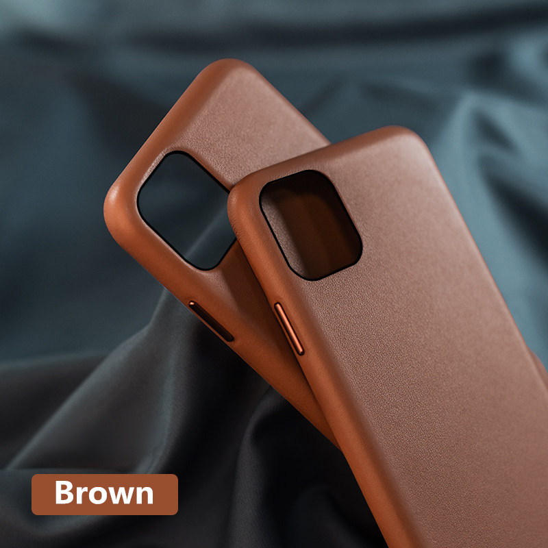 Luxury Genuine Leather Case for iPhone 11 Pro With LOGO