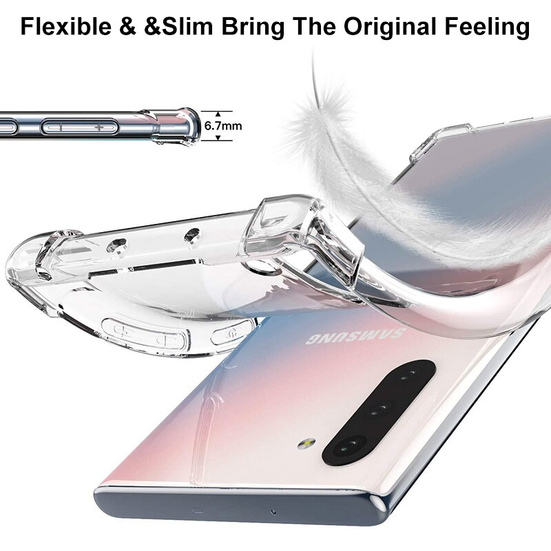 Shockproof TPU Transparent Case for Samsung Galaxy Note 10