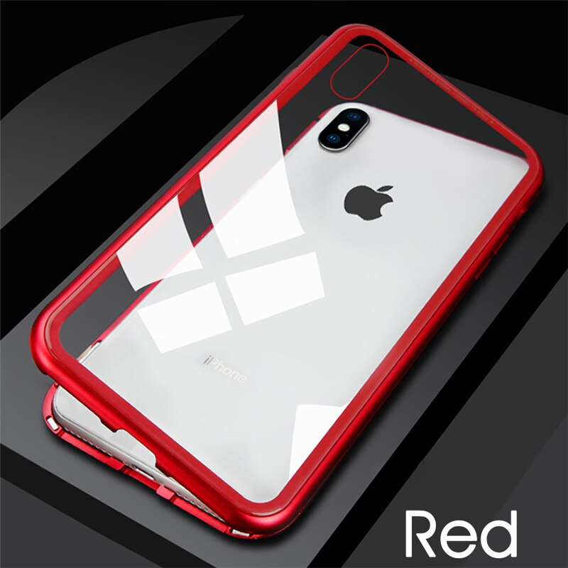 Magnetic Adsorption Glass Case for iPhone XS Max