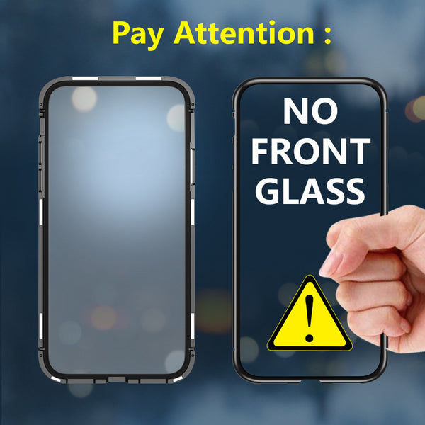 Magnetic Adsorption Clear Glass Case for Samsung Galaxy A20