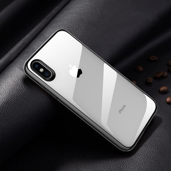 Luxury Shockproof Matte Finish Clear Back Case for iPhone XS