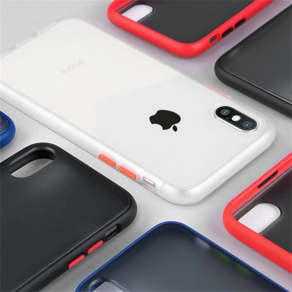 Luxury Shockproof Matte Finish Back Case for iPhone X