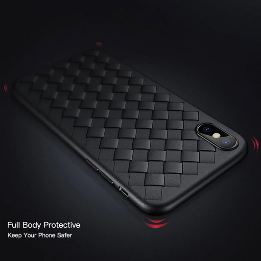 Baseus® Luxury Grid Pattern Case For iPhone X