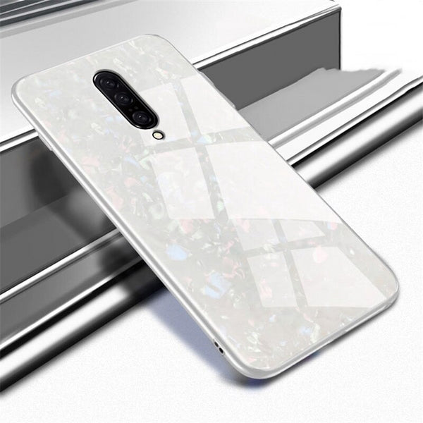 Luxury Marble Pattern Tempered Glass Case for OnePlus 7 Pro