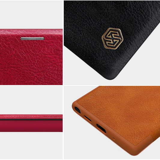 Genuine QIN Leather Flip Case for Samsung Galaxy Note 10