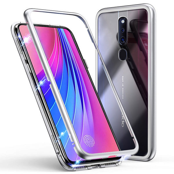 Magnetic Adsorption Clear Glass Case for Oppo F11 Pro