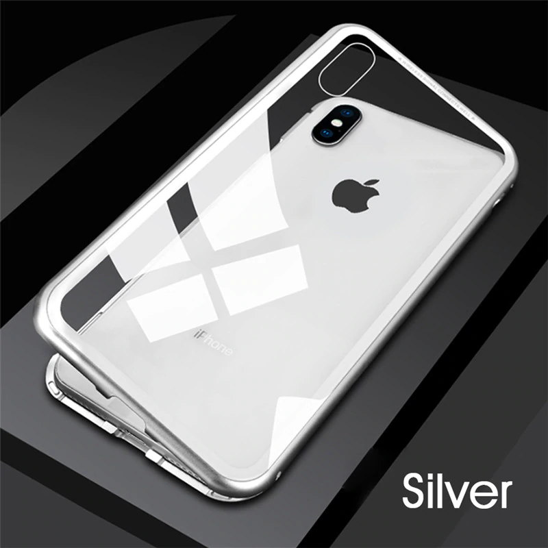 Magnetic Adsorption Glass Case for iPhone XS Max