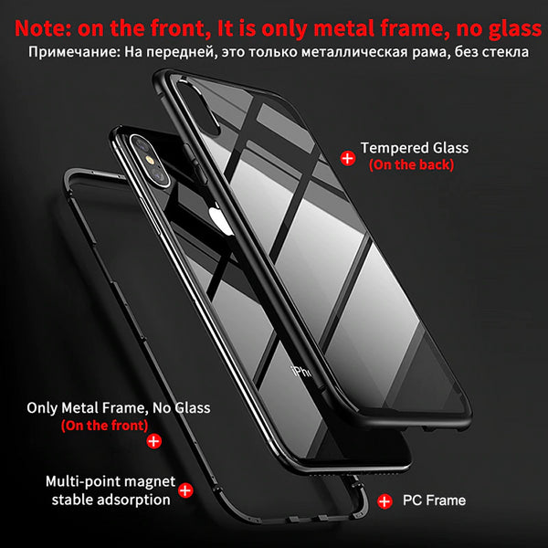 Magnetic Adsorption Clear Glass Case for Samsung Galaxy A20