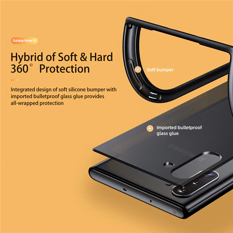 Luxury Shockproof Matte Finish Case for Samsung Galaxy Note 10 Plus