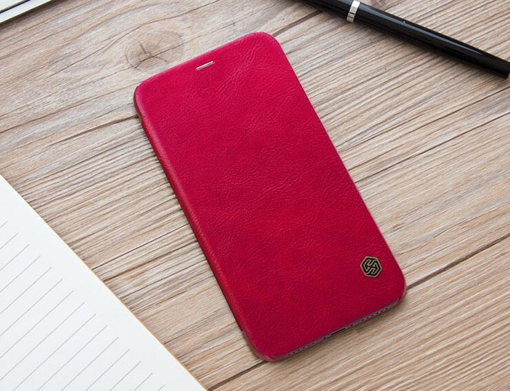 Genuine Leather Flip Case for iPhone X